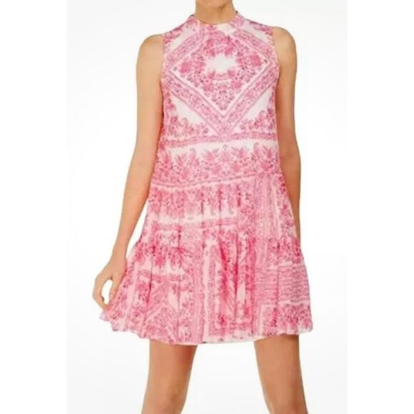 Calvin Klein Bandana Print Swing Regatta Dress Sz 14 NWOT - Picture 1 of 9